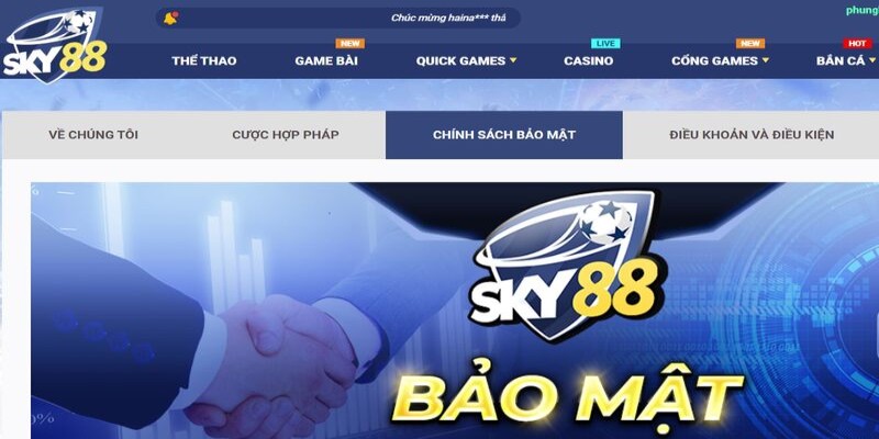 Hệ thống bảo mật Sky88 cao